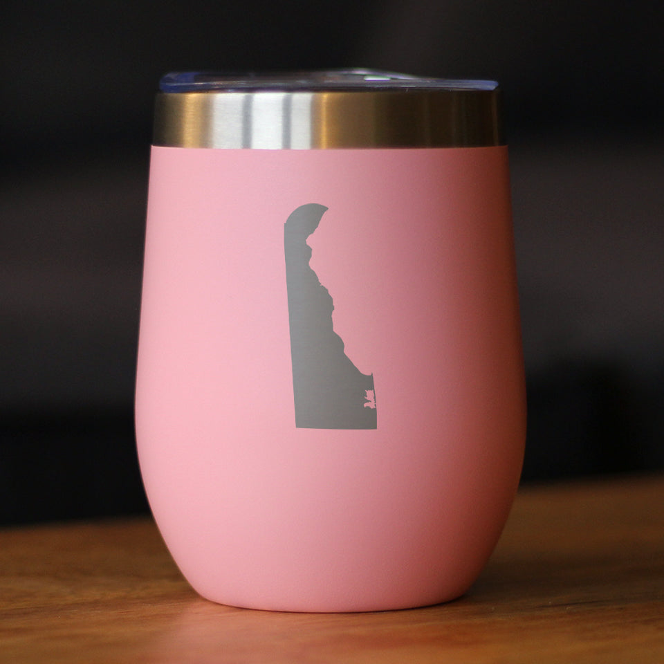 Delaware State Outline - Wine Tumbler