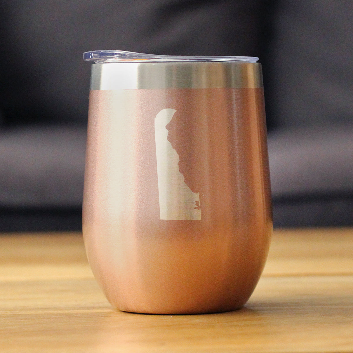 Delaware State Outline - Wine Tumbler