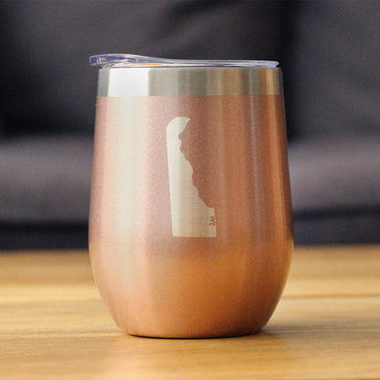 Delaware State Outline - Wine Tumbler