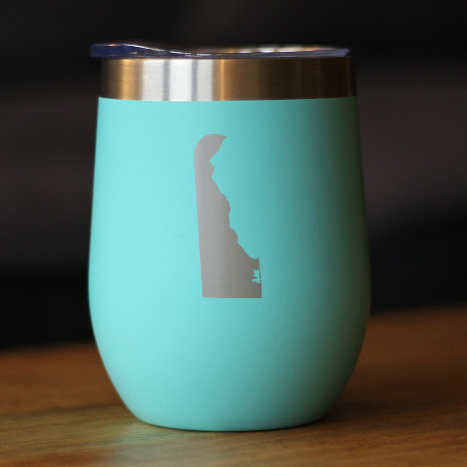 Delaware State Outline - Wine Tumbler