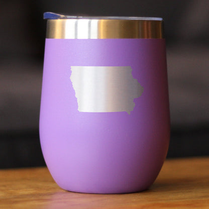 Iowa State Outline - Wine Tumbler
