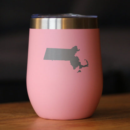 Massachusetts State Outline - Wine Tumbler