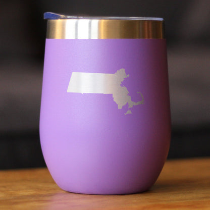 Massachusetts State Outline - Wine Tumbler