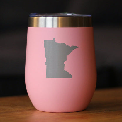 Minnesota State Outline - Wine Tumbler