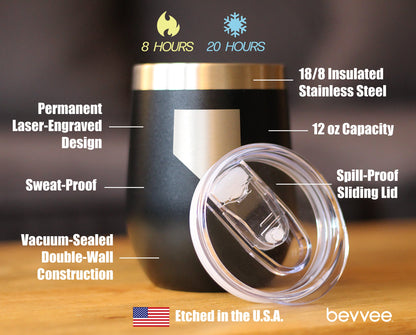 Nevada State Outline - Wine Tumbler