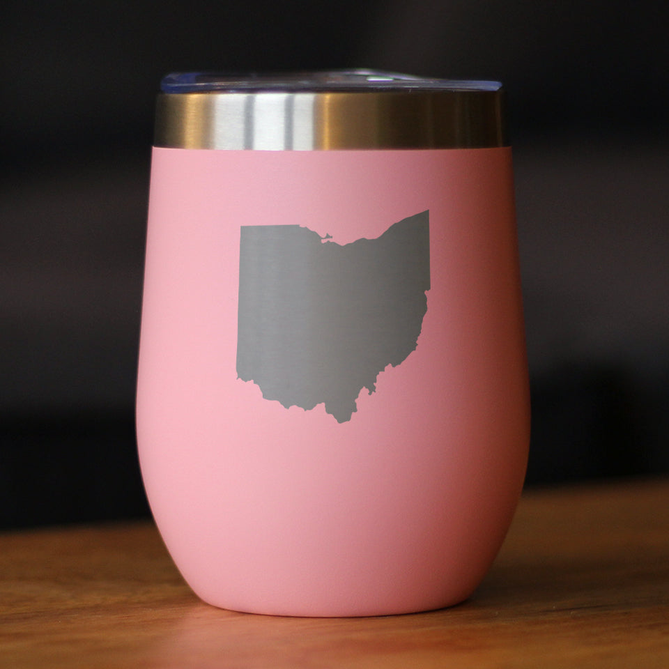 Ohio State Outline - Wine Tumbler