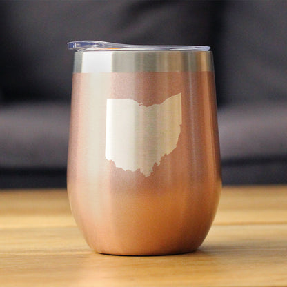 Ohio State Outline - Wine Tumbler