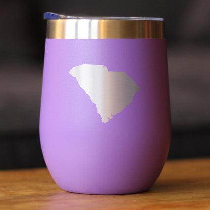 South Carolina State Outline - Wine Tumbler
