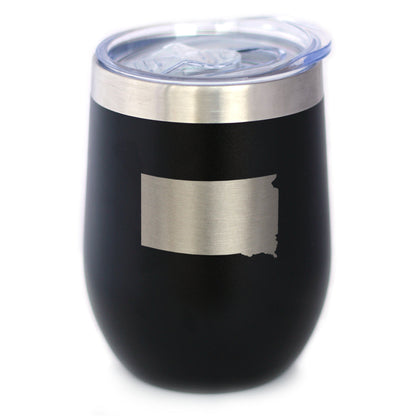 South Dakota State Outline - Wine Tumbler