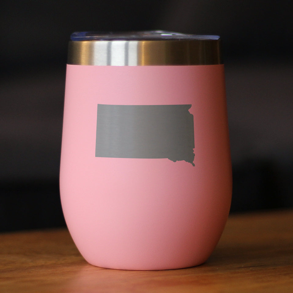 South Dakota State Outline - Wine Tumbler