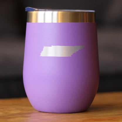 Tennessee State Outline - Wine Tumbler