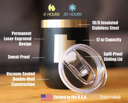 Utah State Outline - Wine Tumbler
