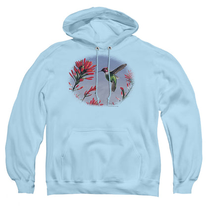 Wildlife Annas Hummingbird Mens Hoodie Light Blue