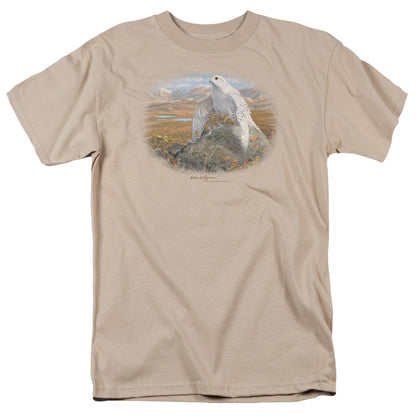 Wildlife Gyrfalcon Mens T Shirt Sand Officially Licensed