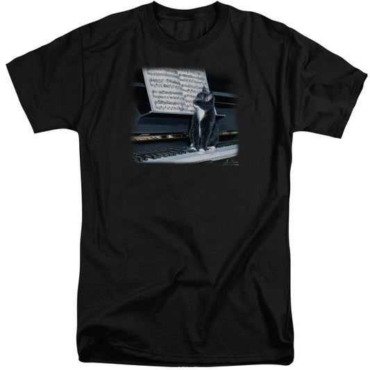 Wildlife Kitten On The Keys Mens Tall T Shirt Black Officially Licensed