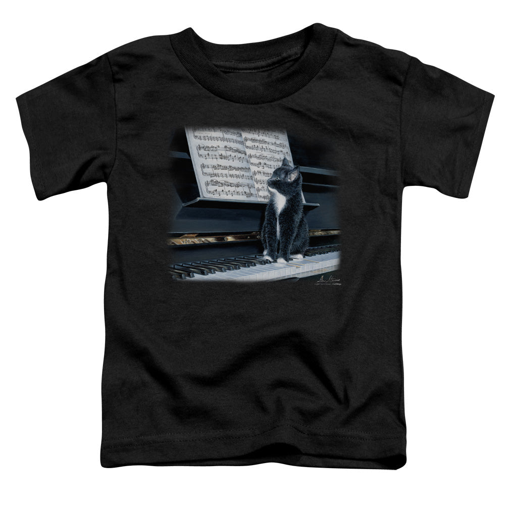 Wildlife Kitten On The Keys Toddler Kids Youth T Shirt Black