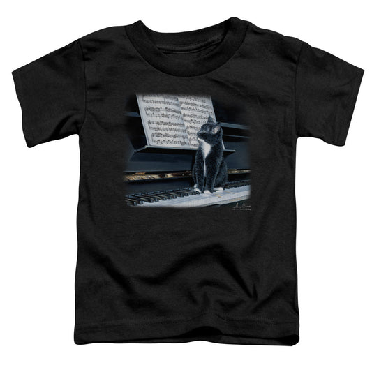 Wildlife Kitten On The Keys Toddler Kids Youth T Shirt Black