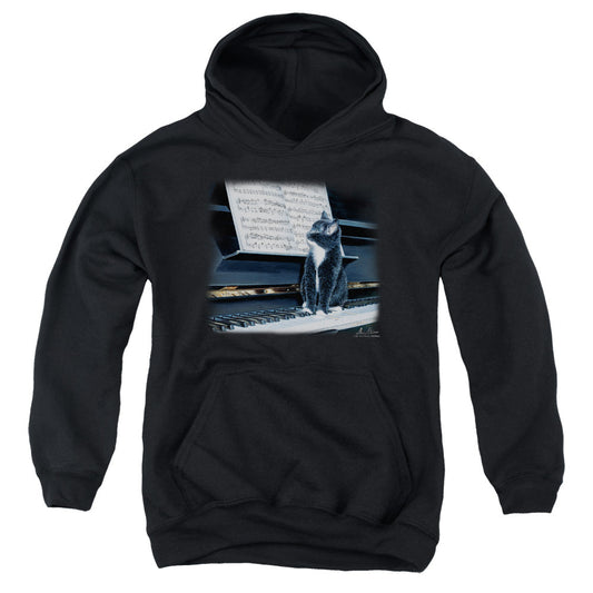 Wildlife Kitten On The Keys Kids Youth Hoodie Black