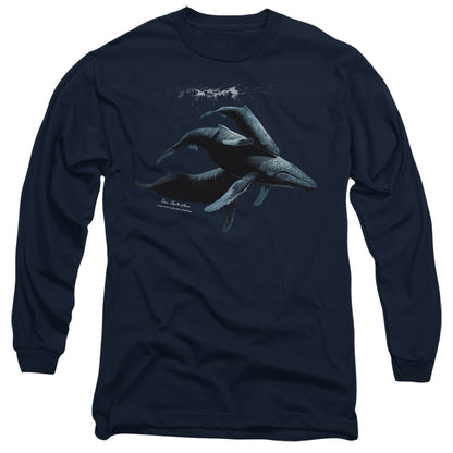 Wildlife Power&Grace Mens Long Sleeve Shirt Navy Officially Licensed