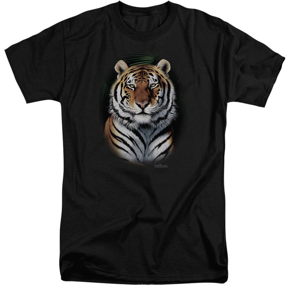 Wildlife Jungle Fire Mens Tall T Shirt Black Officially Licensed