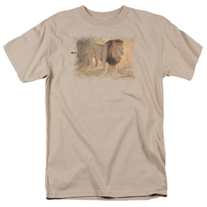 Wildlife Shumba In The Grass Mens T Shirt Sand Officially Licensed