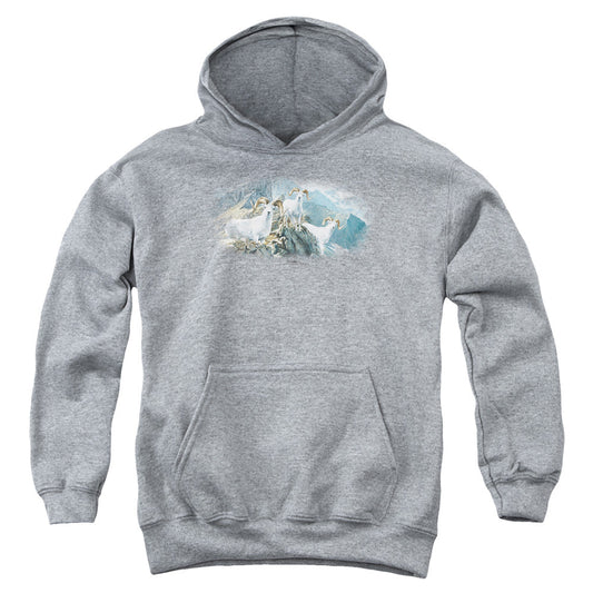 Wildlife High Trails Dall Sheep Kids Youth Hoodie Heather