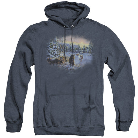 Wildlife Hunters Moon The Spoils Heather Mens Hoodie Navy