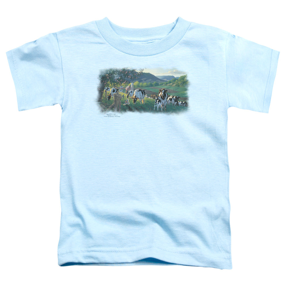 Wildlife Gods Country Toddler Kids Youth T Shirt Light Blue