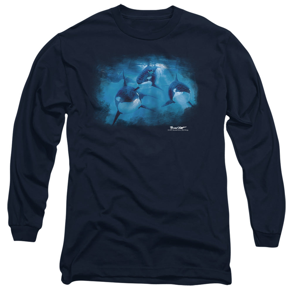 Wildlife Pod Of Orcaens Long Sleeve Shirt Navy