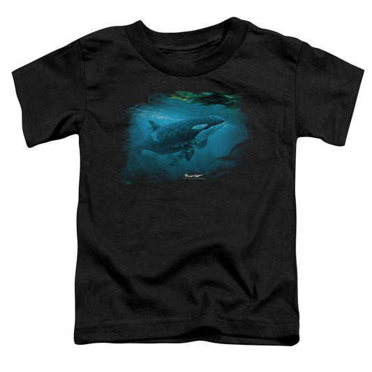 Wildlife Pursuit Thru The Kelp Orca Toddler Kids Youth T Shirt Black