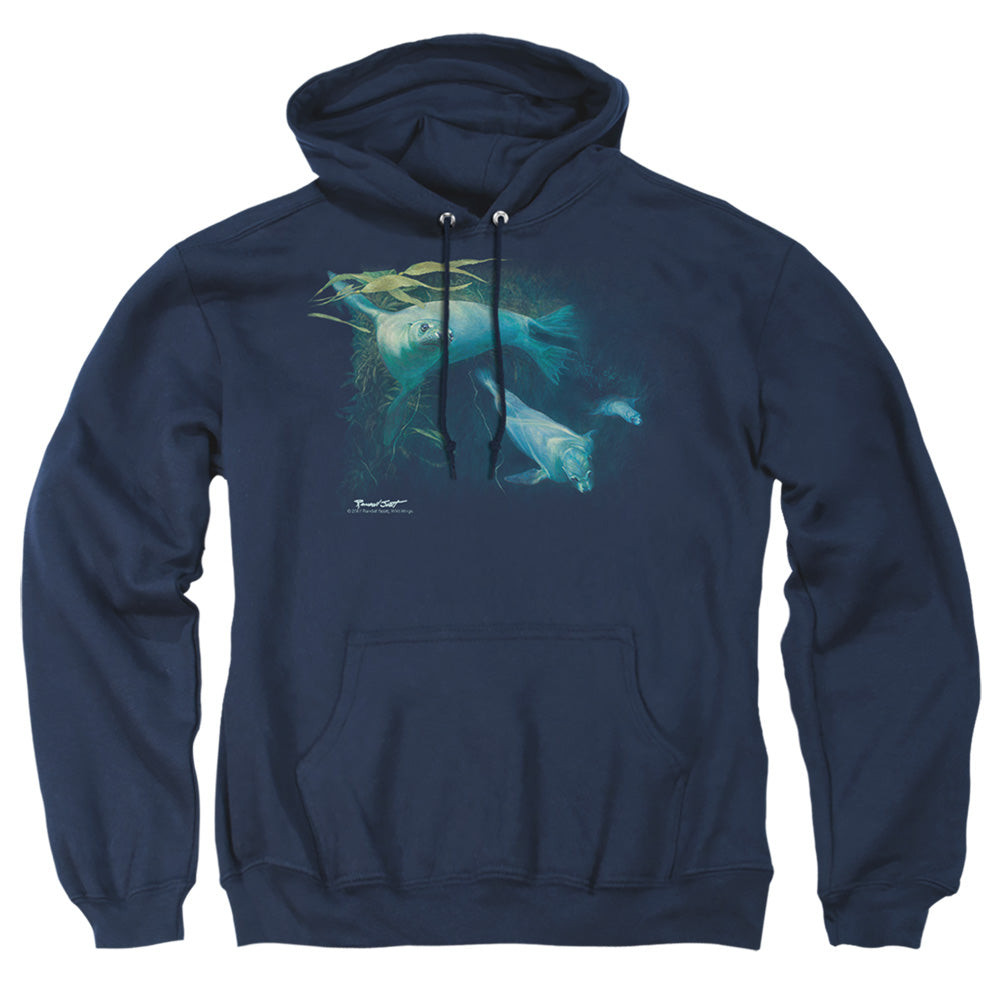 Wildlife Kelp Patrol Mens Hoodie Navy