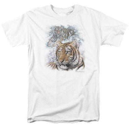 Wildlife Tigers Mens T Shirt White Officially Licensed
