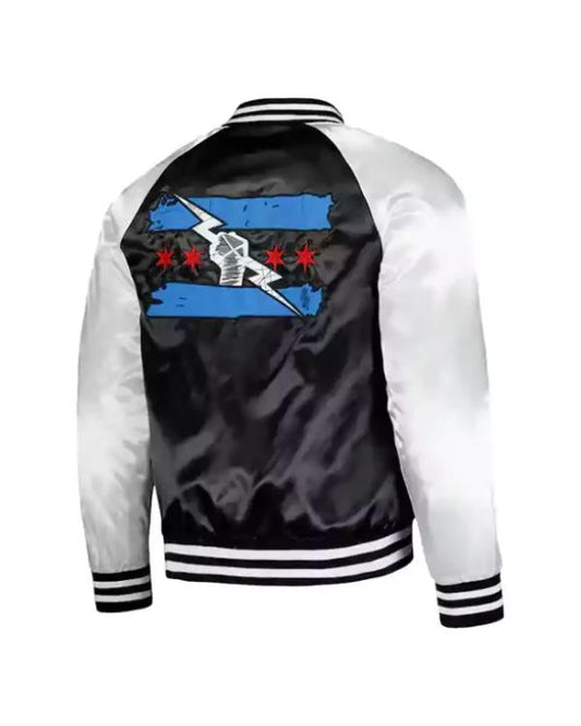 WWE CM Punk Black Bomber Jacket