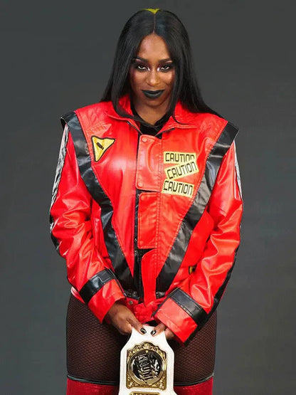 WWE Wrestler Naomi Red Leather Jacket