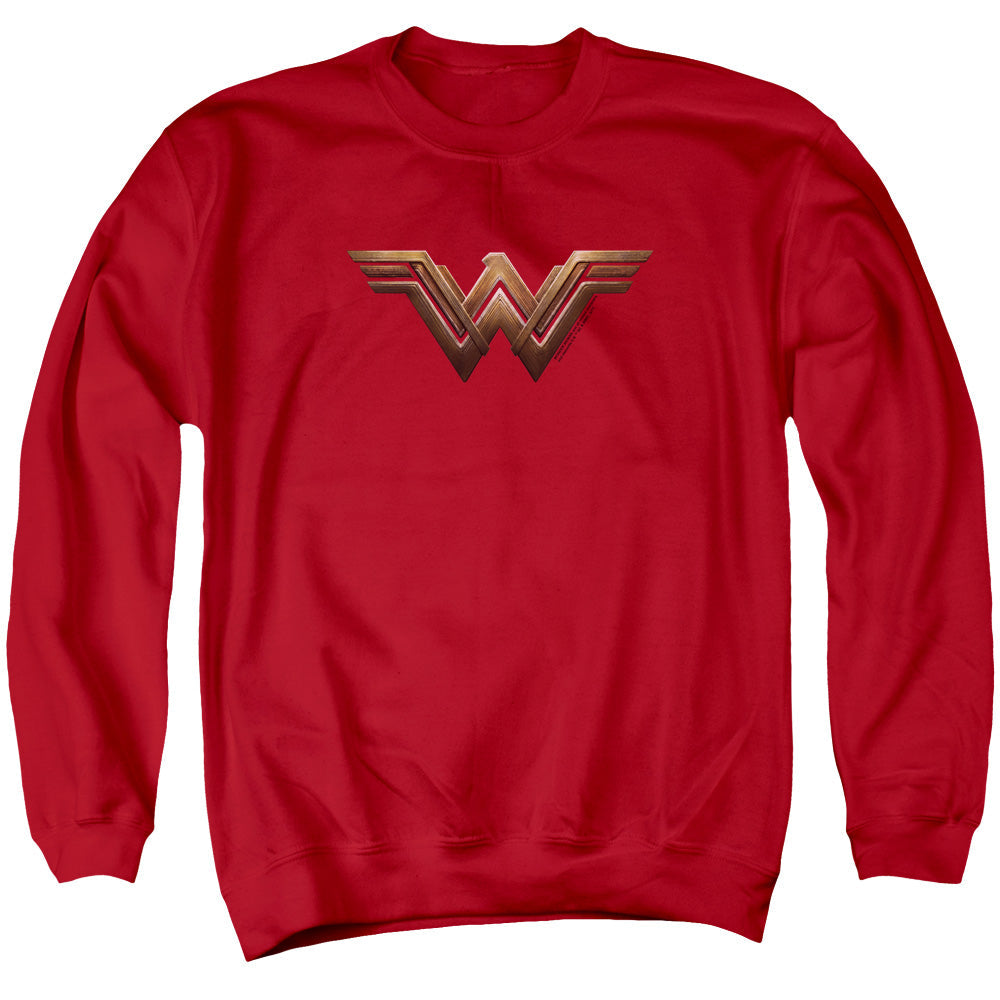 Wonder Woman Movie Wonder Woman Logo Mens Crewneck Sweatshirt Red Officially Licensed