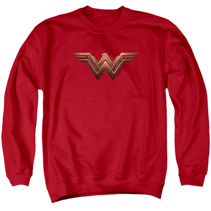Wonder Woman Movie Wonder Woman Logo Mens Crewneck Sweatshirt Red Officially Licensed