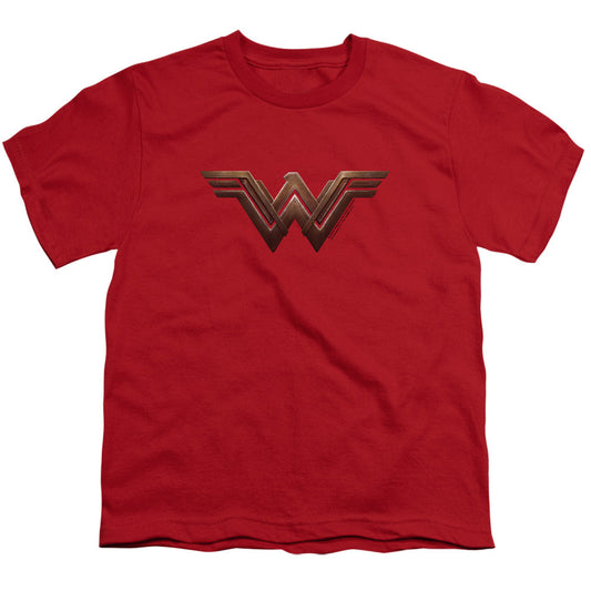 Wonder Woman Movie Wonder Woman Logo Kids Youth T Shirt Red Officially Licensed