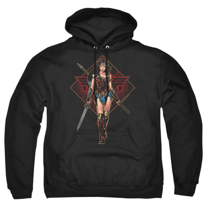Wonder Woman Movie Warrior Mens Hoodie Black Officially Licensed