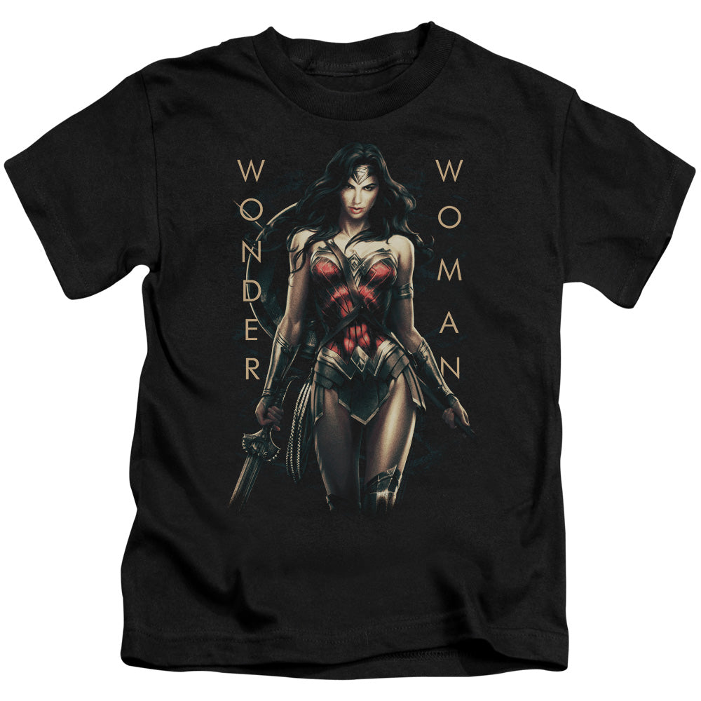 Wonder Woman Movie Armed And Dangerous Juvenile Kids Youth T Shirt Black Officially Licensed