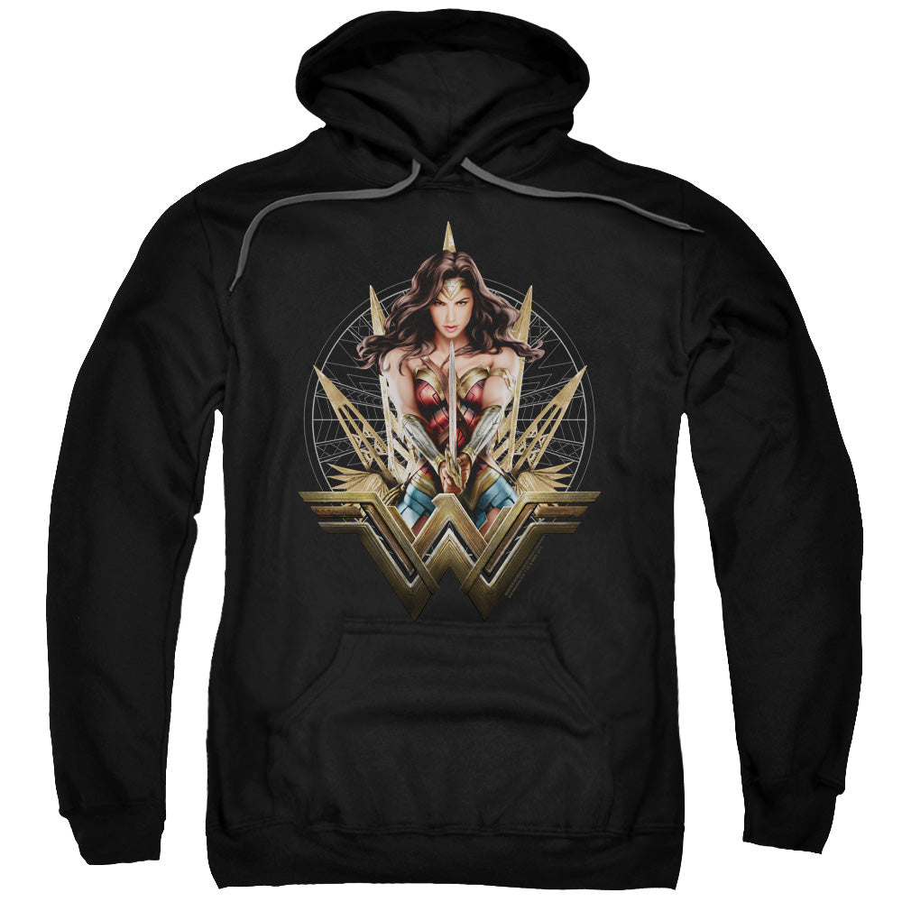Wonder Woman Movie Wonder Blades Mens Hoodie Black Officially Licensed