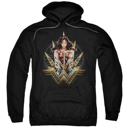 Wonder Woman Movie Wonder Blades Mens Hoodie Black Officially Licensed