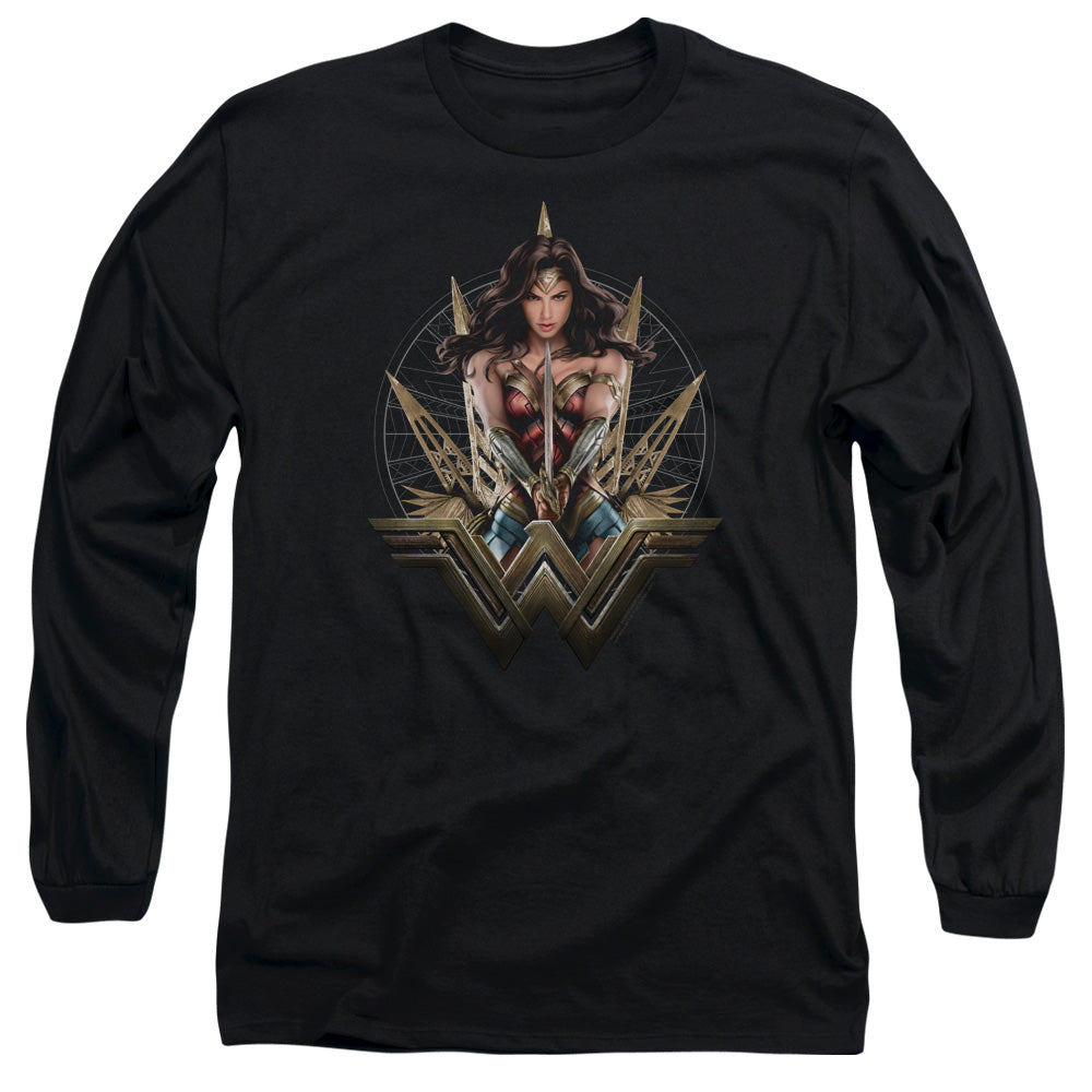 Wonder Woman Movie Wonder Blades Mens Long Sleeve Shirt Black Officially Licensed