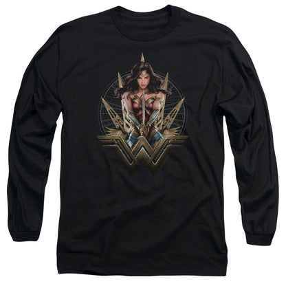 Wonder Woman Movie Wonder Blades Mens Long Sleeve Shirt Black Officially Licensed