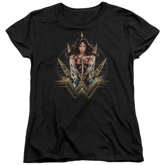 Wonder Woman Movie Wonder Blades Womens T Shirt Black Officially Licensed