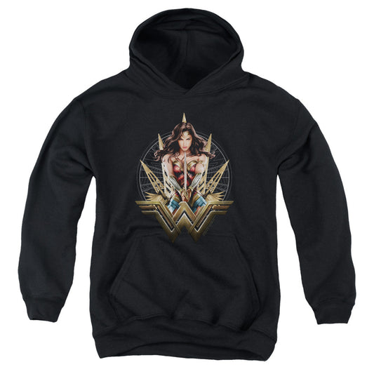 Wonder Woman Movie Wonder Blades Kids Youth Hoodie Black Officially Licensed