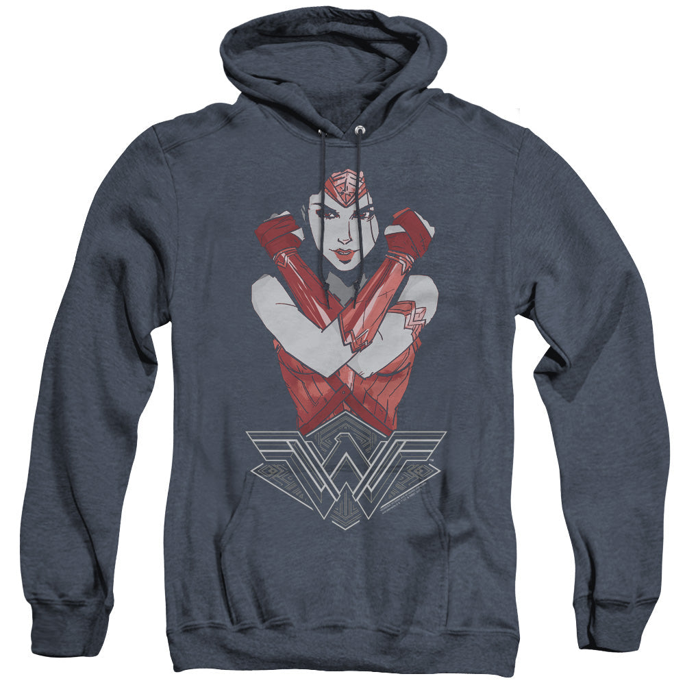 Wonder Woman Movie Amazon Heather Mens Hoodie Navy Blue Officially Licensed