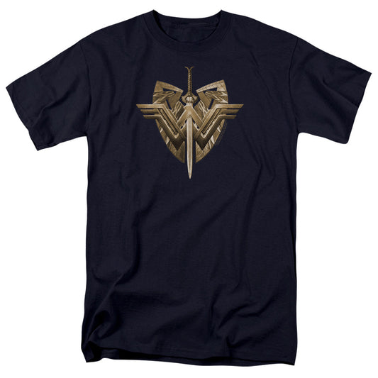 Wonder Woman Movie Sword Emblem Mens T Shirt Navy Blue Officially Licensed