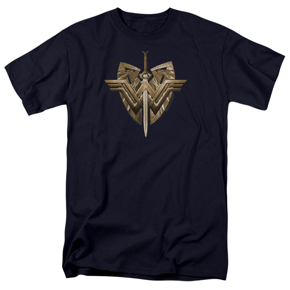 Wonder Woman Movie Sword Emblem Mens T Shirt Navy Officially Licensed