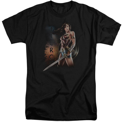 Wonder Woman Movie Fierce Mens Tall T Shirt Black Officially Licensed