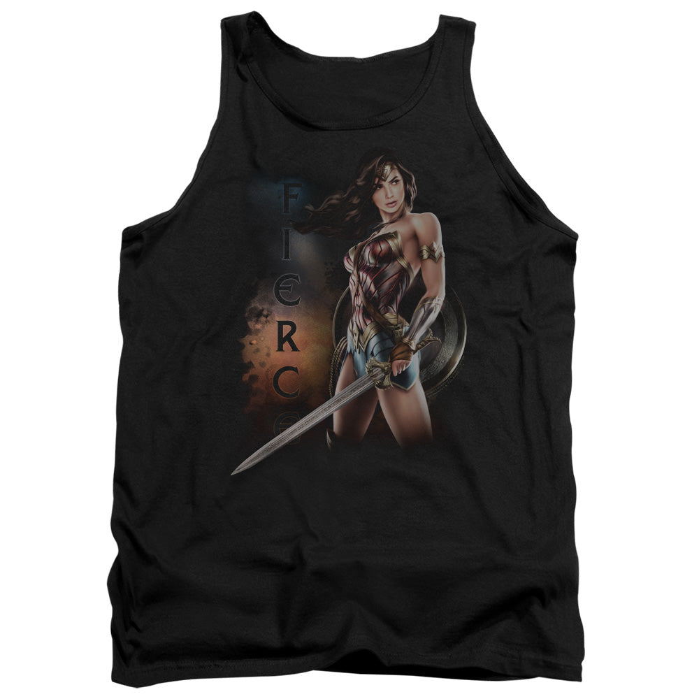 Wonder Woman Movie Fierce Mens Tank Top Shirt Black Officially Licensed